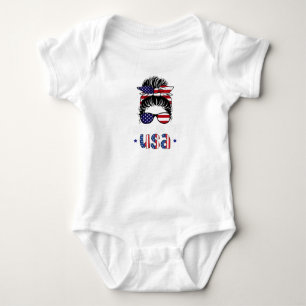 Fest i USA Rufsigt Uppehållet 4:e Juli Patriotiskt T Shirt