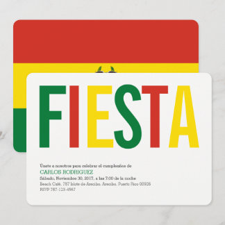 Fest: Inbjudningar: Bolivia: Bolivias flagga Inbjudningar