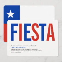 Fest: Inbjudningar: Chile: Chilensk Flagga