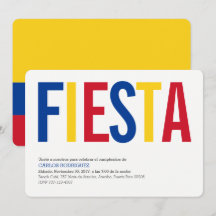 Fest: Inbjudningar: Colombia: Colombias flagga