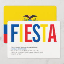 Fest: Inbjudningar: Ecuador: Ecuadors flagga