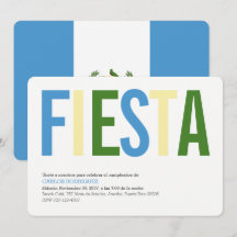 Fest: Inbjudningar: Guatemala: Guatemalanska flagg