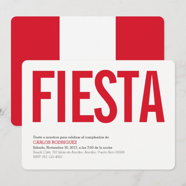 Fest: Inbjudningar: Peru: Perus flagga Inbjudningar (Fram/baksida)