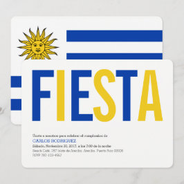 Fest: Inbjudningar: Uruguay: Uruguayanska flaggan Inbjudningar