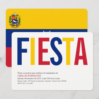 Fest: Inbjudningar: Venezuela: Venezuelansk flagga Inbjudningar
