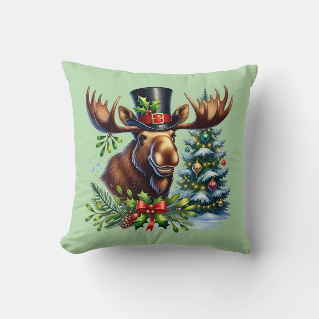 Fest jul mo Elg Högtid  Kudde (Framsida)