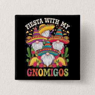 Fest med mina gnom-vänner gnom-Cinco De Mayo Knapp