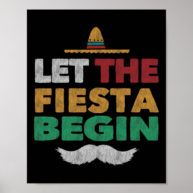 Fest Mexikansk Party Rolig Cinco De Mayo  Poster (Framsidan)