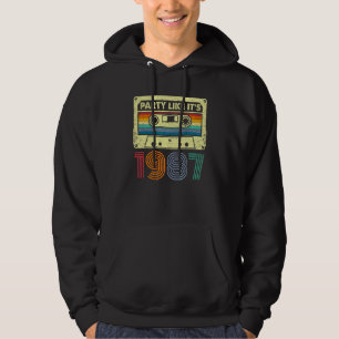 Fest som om det är 1987 Retro 70-tals festklänning Hoodie