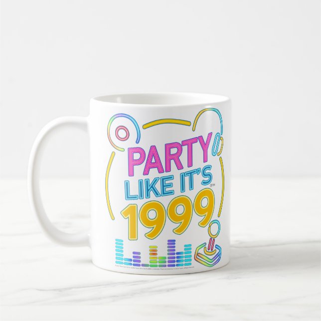 Fest som om det vore 1999®™ – Neon Soundtrack Kaffemugg (Vänster)