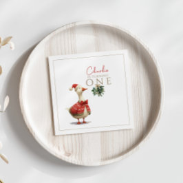 Fest Winter Birthday One Silly Christmas Goose  Pappersservett