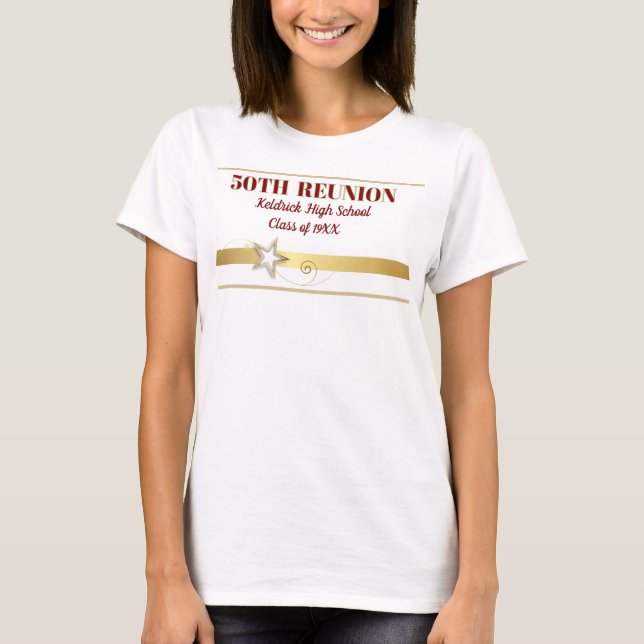 Festa! 50-års klassåterträff specialdesign  t shirt (Framsida)