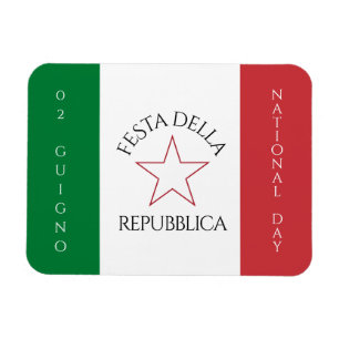 Festa della Repubblicas nationaldag i Italien Flag Magnet