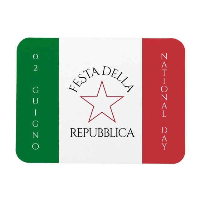 Festa della Repubblicas nationaldag i Italien Flag Magnet (Horisontell)