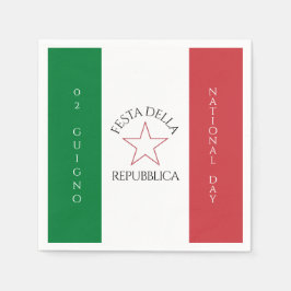 Festa della Repubblicas nationaldag i Italien Flag Pappersservett