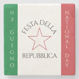 Festa della Repubblicas nationaldag i Italien Flag Stenunderlägg