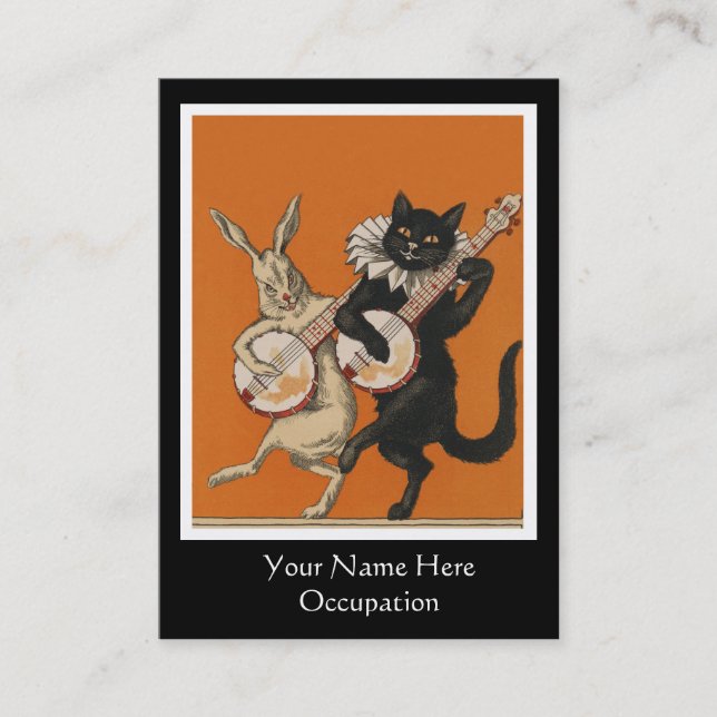 Festa det planner-/Banjospelare-/musiklärarekortet Visitkort (Framsida)