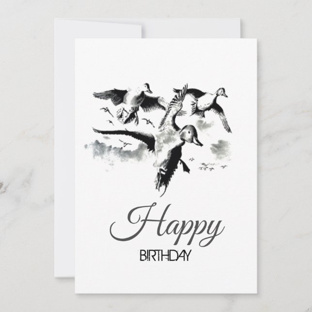 FESTA DI COMPLEANNO del cacciatore d'anatre Inbjudningar (Framsida)