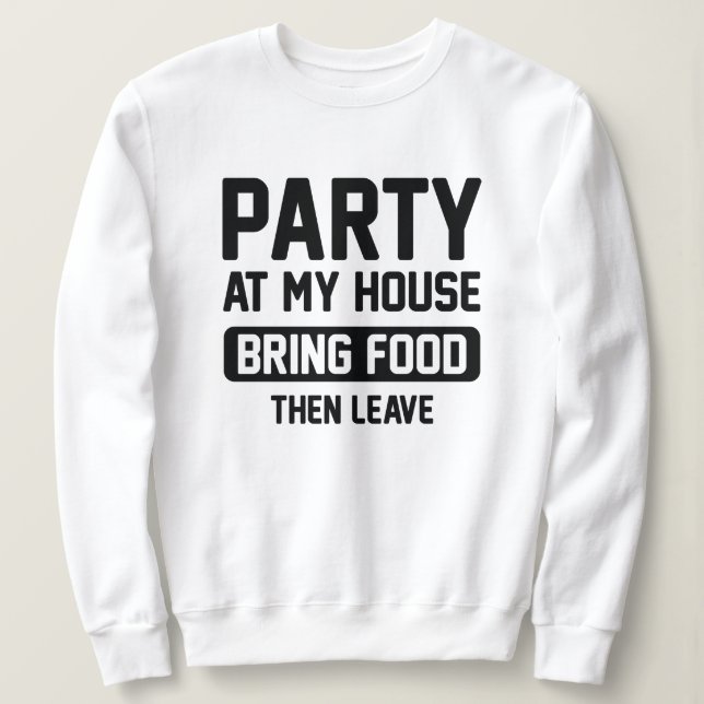 Festa Hemma Hos Mig T Shirt (Design framsida)