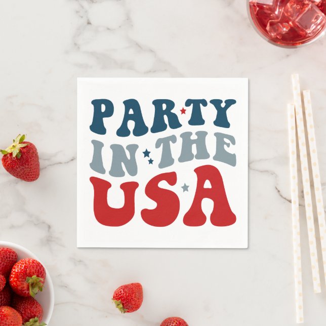 Festa i USA, 4:e juli-firande Pappersservett (Insitu)