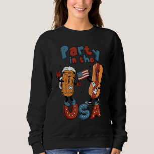 Festa I USA Öl Hot Dog 4:e Juli Vuxen R T Shirt