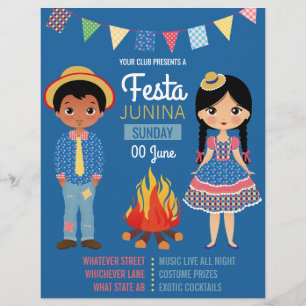 Festa Junina Corporate/Klubb Party-inbjudan Reklamblad