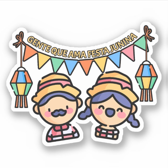 Festa Junina Farmers Klistermärken (Framsida)