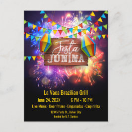 Festa Junina Fireworks Vykort