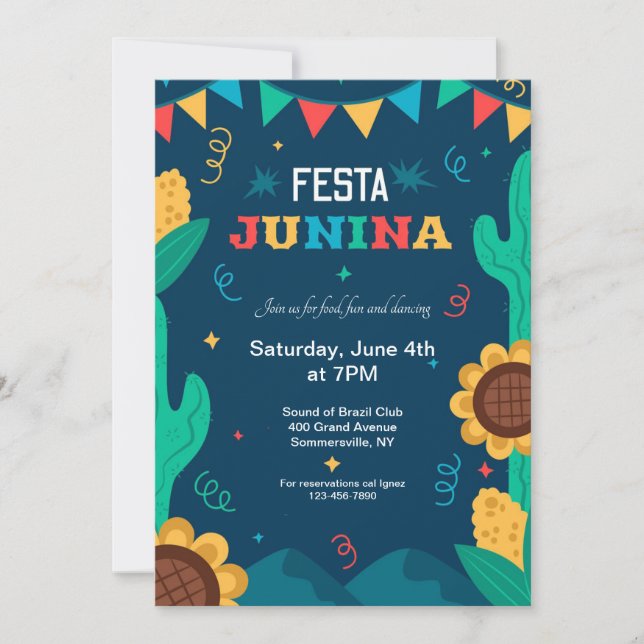 Festa Junina  Inbjudningar (Framsida)