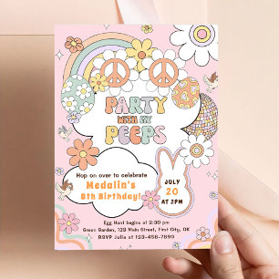 Festa med mina kompisar födelsedagsfest inbjudningar