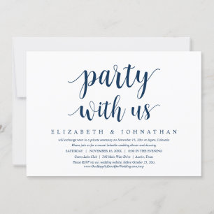 Festa med oss, bröllopsflykt middag dansar i inbjudningar
