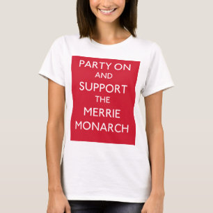 FESTA PÅ OCH STÖTTA MERRIE-MONARKEN - t-skjorta Tröja