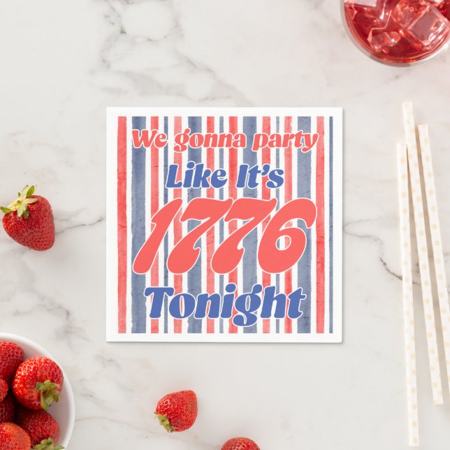 Festa som om det vore 1776 ikväll pappersservett (Insitu)
