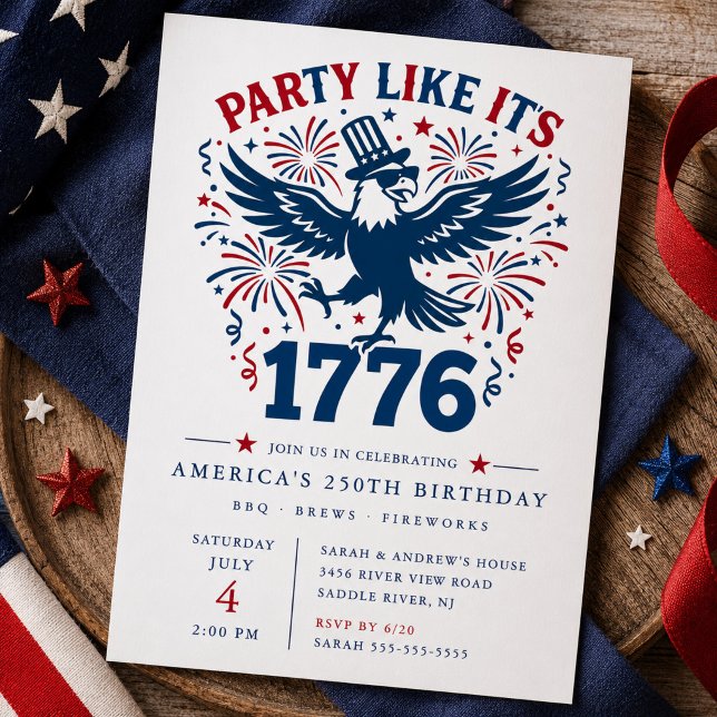 Festa som om det vore 1776-inbjudan inbjudningar (Skapare uppladdad)