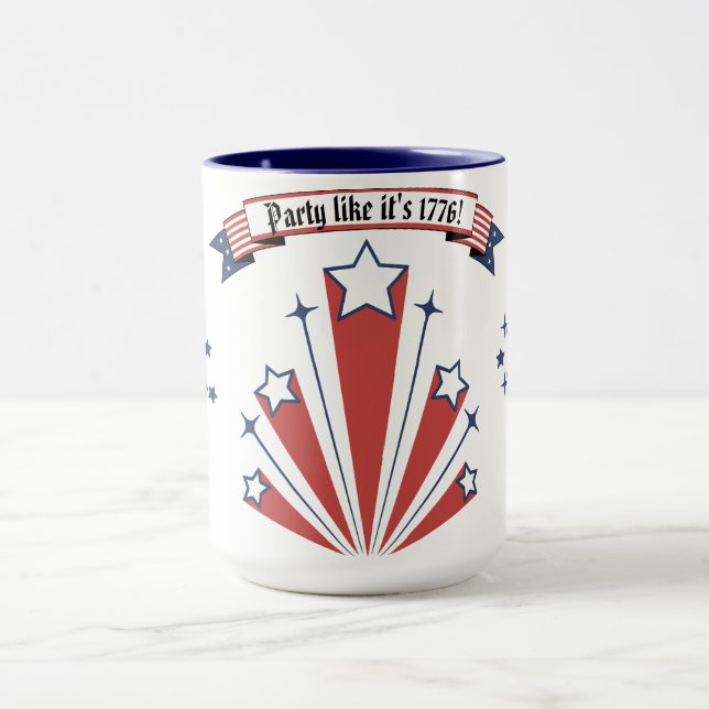 "Festa som om det vore 1776!" Kaffe/Te Mugg (Center)