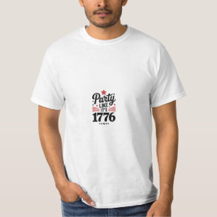 Festa som om det vore 1776 Rolig 4 juli USA T-sh T Shirt
