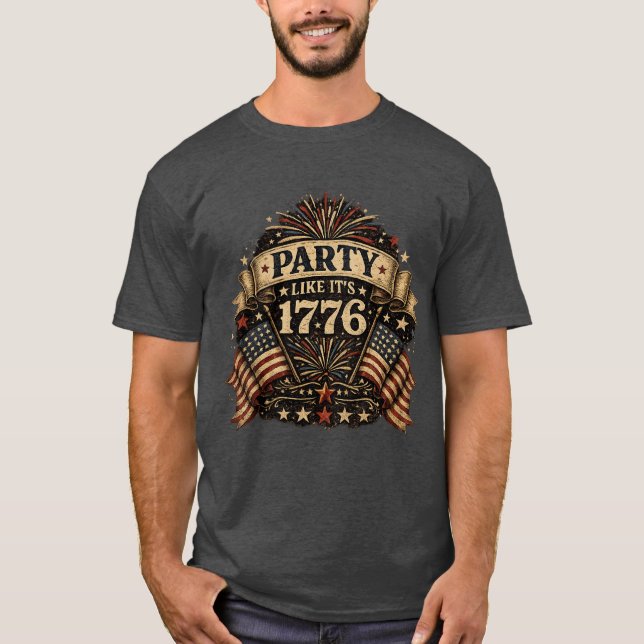 Festa som om det vore 1776 t shirt (Framsida)