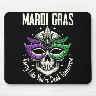 Festa som om du är död i morgon Mardi Gras-döskall Musmatta