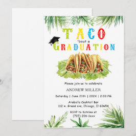 Festar gradueringsfest med tacos inbjudningar