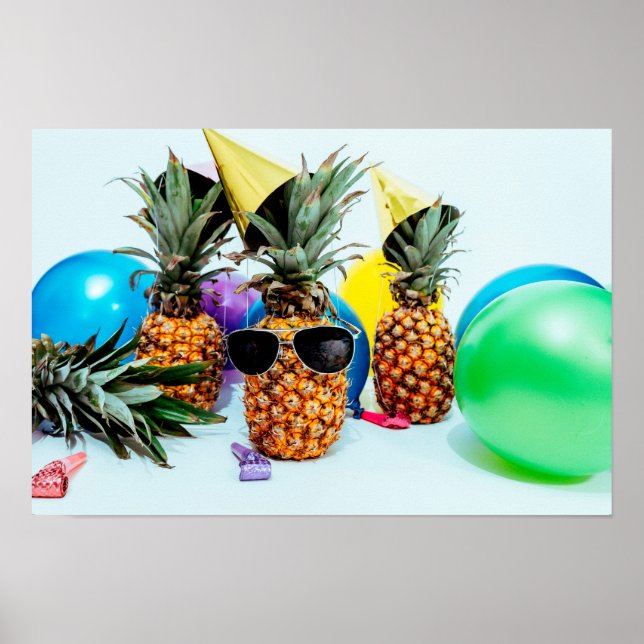 Festar Pineaplar med Festfavoriter Små Poster (Framsidan)