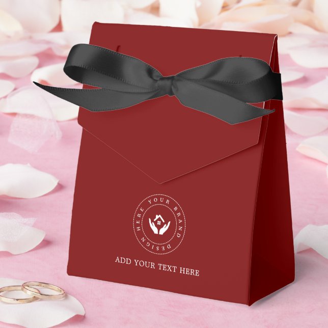Festartiklar Anpassad logotyp & text förpackning Presentaskar (Bröllop)