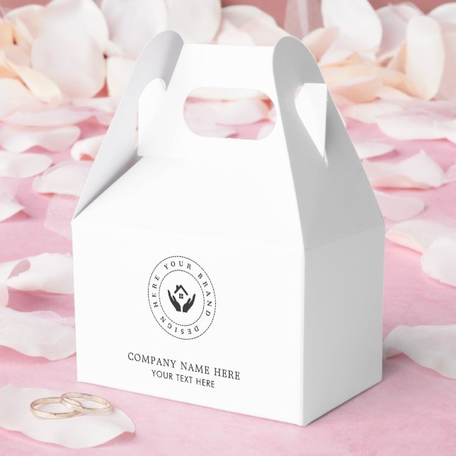 Festartiklar Anpassad logotyp & text förpackning Presentaskar (Bröllop)