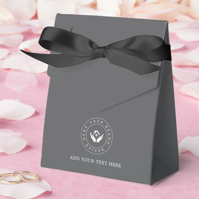 Festartiklar Anpassad logotyp & text förpackning Presentaskar (Bröllop)