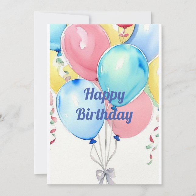 Festballonger  inbjudningar (Framsida)