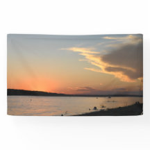 Festbanner med solnedgångsdesign (del av samling