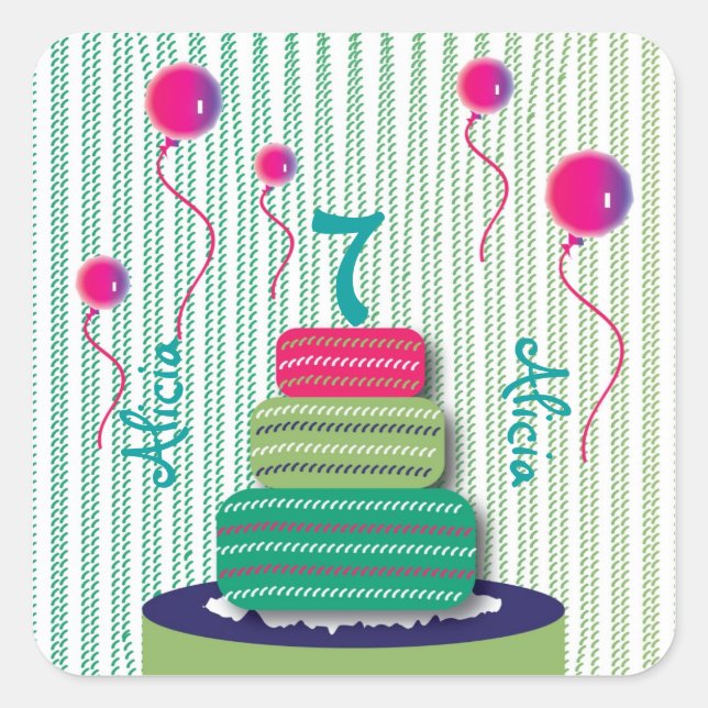 Festdekaler Fyrkantigt Klistermärke (Framsida)