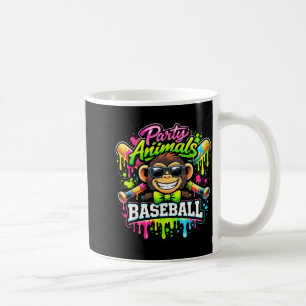 Festdjur baseboll glass drippa rolig apa kaffemugg