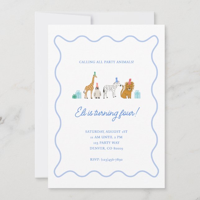 Festdjursinbjudan Inbjudningar (Framsida)