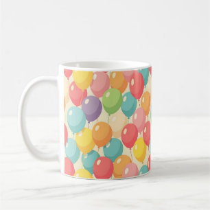 Festerballonger i olika färger kaffemugg
