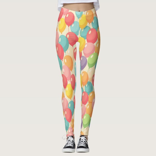 Festerballonger i olika färger leggings (Framsida)